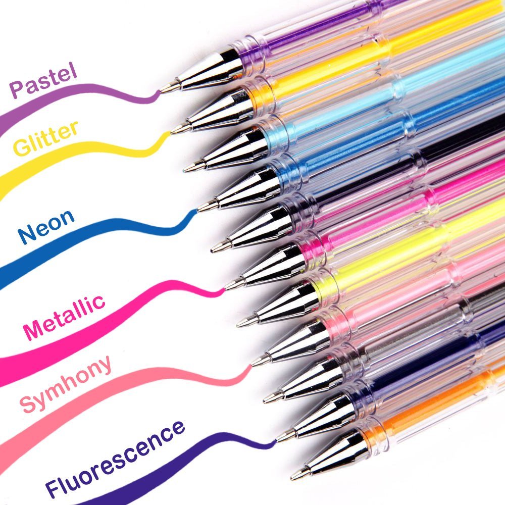 Marqueurs & surligneurs belita amy gel flash pen set 120 couleurs marqueur  stylo néon couleur crayon var n00801