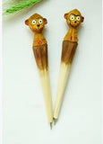 Stylos en bois style animaux sculptés à la main