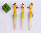 Stylos en bois style animaux sculptés à la main