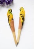 Stylos en bois style animaux sculptés à la main