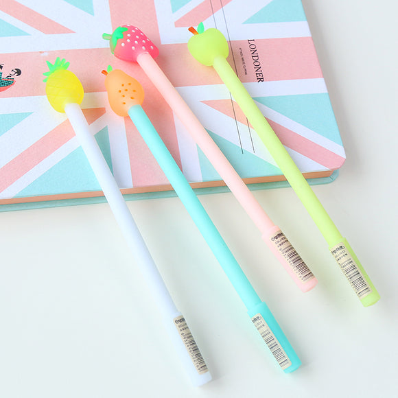 Stylo gel pour signature et écriture avec mignons fruits