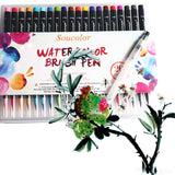 20 stylos d'art brosse douce pour dessin manga et calligraphie