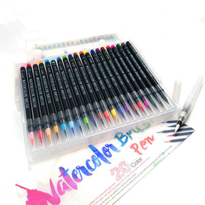 20 stylos d'art brosse douce pour dessin manga et calligraphie